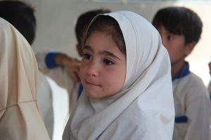 young girl in classroom